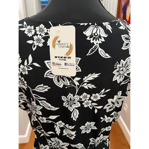 Shop Basic USA Floral V-Neck Maxi Dress - Women's Large - NWOT - Picture 9 of 9